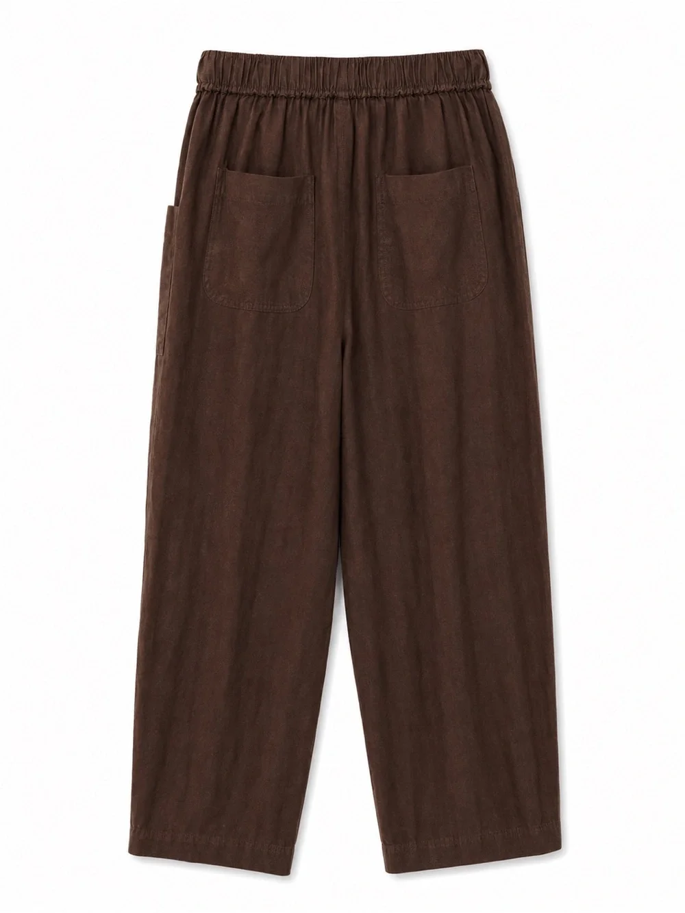 Zara Relaxed Drawstring Linen Pants - Brown - Size 4